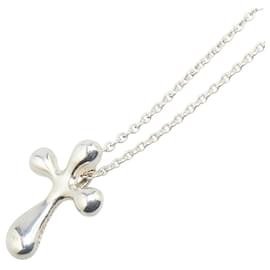 Tiffany & Co-Tiffany Cross SV925 Necklace-Silvery