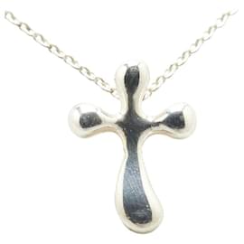 Tiffany & Co-Tiffany Cross SV925 Necklace-Silvery