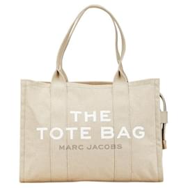 Marc Jacobs-MARC JACOBS The Medium Traveler Graphic Canvas Tote Bag-White,Beige