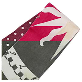 Hermès-Hermes ASTROLOGIE A POIS Silk Scarf-Pink