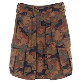 Hermès-Hermes Skirt Silk Skirt-Brown,Multiple colors