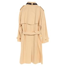 Louis Vuitton-Louis Vuitton Belt Collar LV Button Wool Viscose Coat-Beige