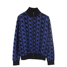 Louis Vuitton-Louis Vuitton LV Dove Quilted Wool Jacket-Black,Blue