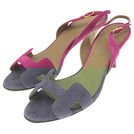 Hermès-Hermes Mule Suede Mule-Pink