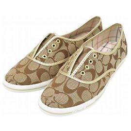 Mocassin en jacquard signature Coach Marron