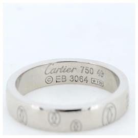 Cartier-Cartier Happy Birthday Au750 White Gold Ring Size 9-Silvery