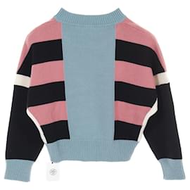 Hermès-Hermes LETTRES EQUESTRES Cashmere Knitwear-Black,Pink,Blue