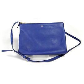 Céline Bolsa de Ombro Trio em Couro de Bezerro Celine Roxo