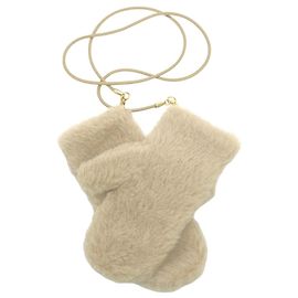 Luvas de lã de alpaca Teddy Bear da Max Mara Bege