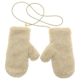 Max Mara-Max Mara Teddy Bear Wool Alpaca Gloves-Beige