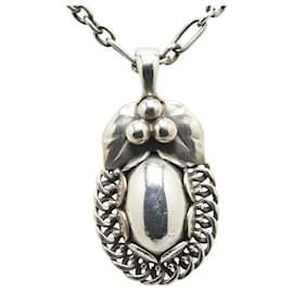 Autre Marque-Georg Jensen 1992 Year Necklace Silver Necklace-Silvery