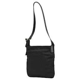 Gucci-Gucci Shoulder Bag Canvas Leather Shoulder Bag-Black