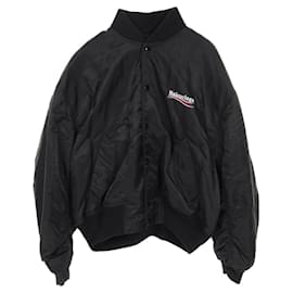 Balenciaga-Balenciaga POLITICAL CAMPAIGN VARSITY Nylon Outerwear-Black