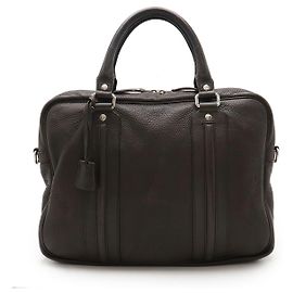 Gucci Leder Aktentasche Braun Dunkelbraun