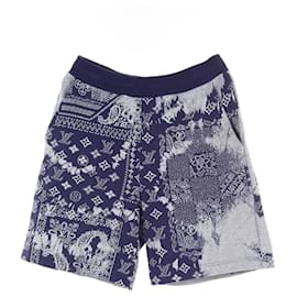 Louis Vuitton-Louis Vuitton Monogram Cotton Pants-Blue,Other