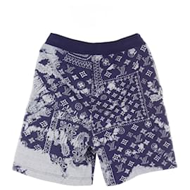 Louis Vuitton-Louis Vuitton Monogram Cotton Pants-Blue,Other