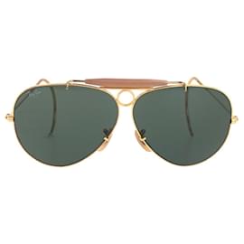 Ray-Ban-Ray-Ban Aviator Metal Sunglasses-Golden