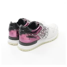 Louis Vuitton-Louis Vuitton Run Away Line Leather Synthetic Sneakers-Black,White,Purple