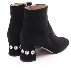 Miu Miu-Miu Miu Boots Suede Boots-Black