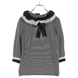 Chanel-Chanel Cutsew Cotton Nylon Top-Black,White