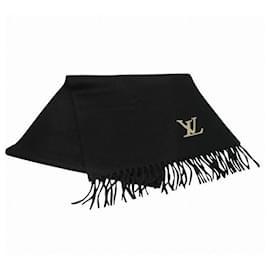 Louis Vuitton-Louis Vuitton Echarpe Geranium Cashmere Scarf-Black