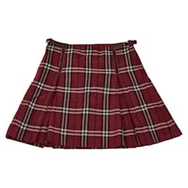 Burberry-Burberry Blue Label Wool Skirt-Red,Other