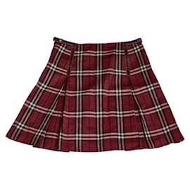 Burberry-Burberry Blue Label Wool Skirt-Red,Other