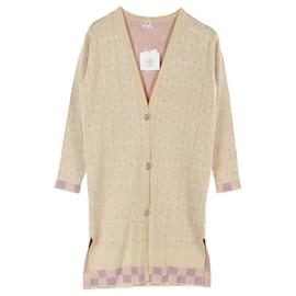 Hermès-Hermes CULIQUETIS Silk Nylon Cardigan-Purple,Yellow