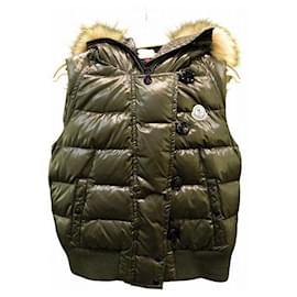Moncler-Moncler Nylon Down Jacket-Green,Khaki