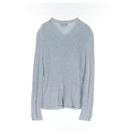 Chanel-Chanel Lion Button Silk Cardigan-Blue