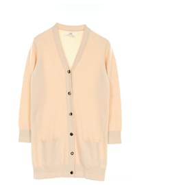 Hermès-Hermes Cardigan Cashmere Top-Beige
