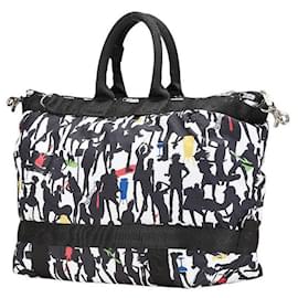 Autre Marque-LeSportsac Allover Pattern Nylon 2way Bag-White