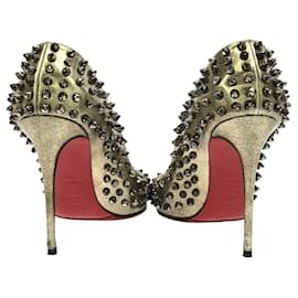 Christian Louboutin-Christian Louboutin Studs Pumps-Golden
