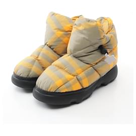 Burberry-Burberry Check Pillow Boot Nylon Boots-Beige,Yellow