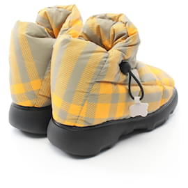 Burberry-Burberry Check Pillow Boot Nylon Boots-Beige,Yellow