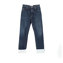 Loewe-Loewe H526Y11W09 Cotton Denim Pants-Blue,Navy blue