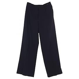 Céline-Celine Wool Pants-Blue,Navy blue