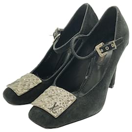 Louis Vuitton-Louis Vuitton Suede Pumps-Black