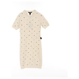 Louis Vuitton-Louis Vuitton RW232W ANA FPKD13 Wool Cashmere Dress-Other,Cream
