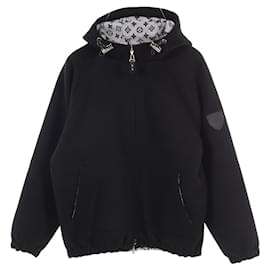 Louis Vuitton-Louis Vuitton Reversible Double Face Hoodie Monogram Wool Outerwear-Black,Other