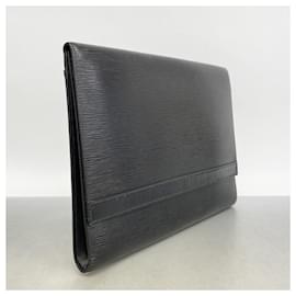 Louis Vuitton-Louis Vuitton Epi Envelope Pochette Clutch Bag-Black