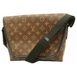 Louis Vuitton-Louis Vuitton Monogram Macassar Magnetic Shoulder Bag-Brown,Black