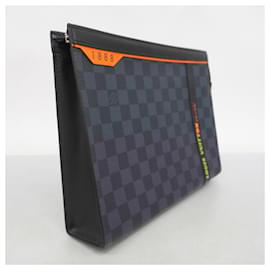 Louis Vuitton-Louis Vuitton Pochette Voyage Damier Cobalt Clutch Bag-Black