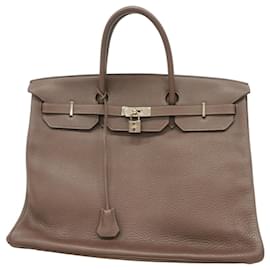 Hermès-Hermes Birkin 40 Togo Havana Handbag-Brown