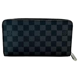 Louis Vuitton-Louis Vuitton Damier Graphite Long Bill Wallet-Black,Damier ebene