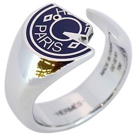 Carrousel Ring von Hermès Hermès Silber Marineblau