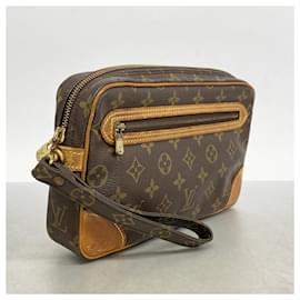 Louis Vuitton-Louis Vuitton Monogram Marly Dragonne GM Clutch Bag-Brown
