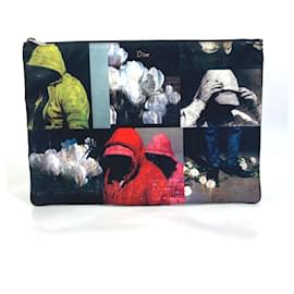 Christian Dior-Christian Dior Dior François Barr Pouch Clutch Bag-Black,Multiple colors