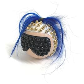 Fendi-Fendi Karl Lagerfeld Studded Panquito Keychain Bag Charm-Multiple colors
