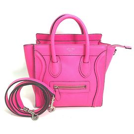 Céline Celine Luggage Nano Shopper Tasche Pink
